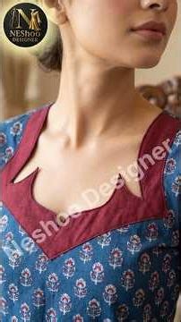 How To Make Simple One Stitched Neck Design Cutting Method For Beginners || #shortsfeed #shorts #sew