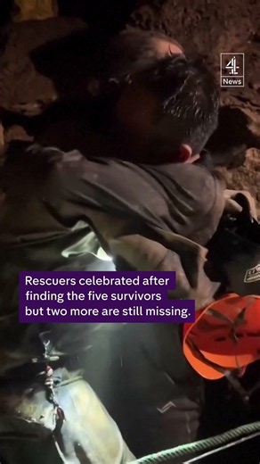 The moment five Laotians are found alive after being trapped in a cave for a week