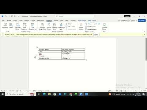 Mail Merge in word #mailmerge #msofficetips