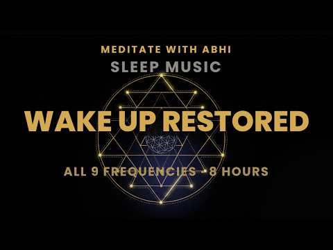 BLACK SCREEN SLEEP MUSIC ☯ Deep Sleep, Real Rest ☯ 9 Solfeggio Frequencies (8 Hours, No Ads)