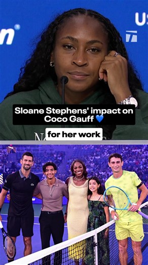 The fact that Sloane surprised Coco at her tenth birthday party 🥹 #USOpen