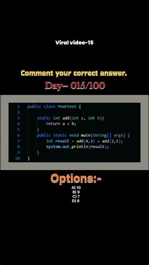 Java method question || Coding challenge || Day - 015/100