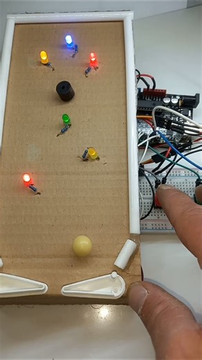 Mini Pinball Machine with Arduino (Working Flippers!)