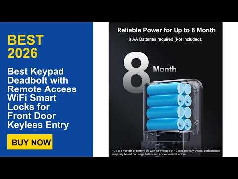 Best Keypad Deadbolt with Remote Access WiFi Smart Locks for Front Door Keyless Entry