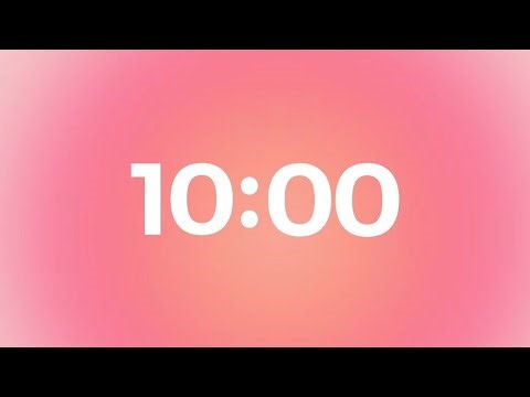 10 Minute Timer with Alarm 🩷| Silent Calm Countdown Timer 10 Minutes | 10 Minute Timer