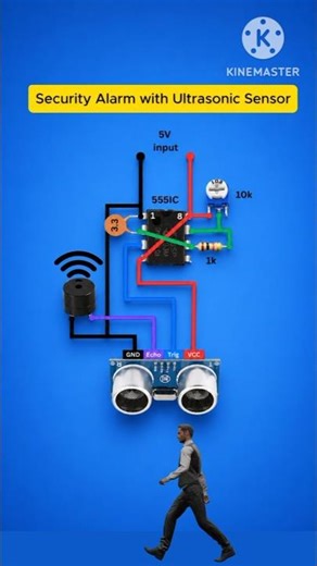 How to Make Ultrasonic Motion Detector at Home 🔥 | Easy DIY Sensor Project #Shorts