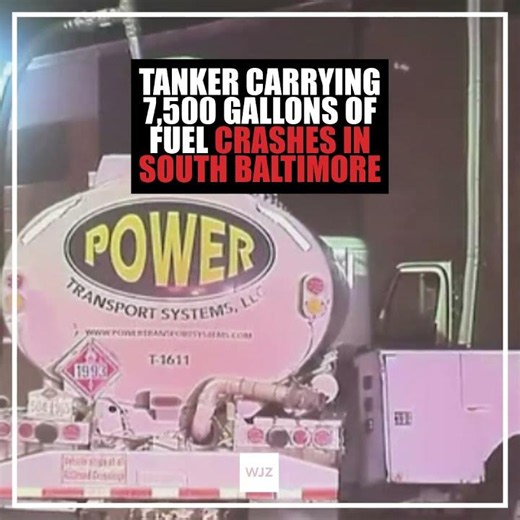 Tanker carrying 7,500 gallons of diesel fuel crashes in South Baltimore