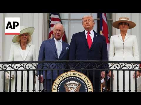 Trump welcomes King Charles III to White House with parade and flyover