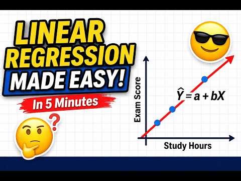 Simple Linear Regression Made Easy in 5 Minutes 📊 (Step-by-Step Explanation with Example)