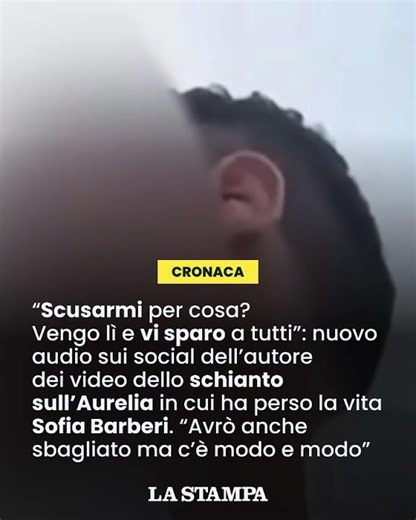 CERIALE, il nuovo audio dell'autore dei video dello schianto in cui è morta SOFIA BARBERI
