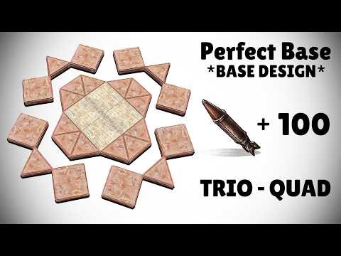 Rust - Perfect Base *DESIGN* 2x2 for TRIO - QUAD | +100 rockets