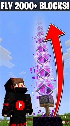 How to Fly 2000 Blocks in Minecraft! (End Crystal Launch)