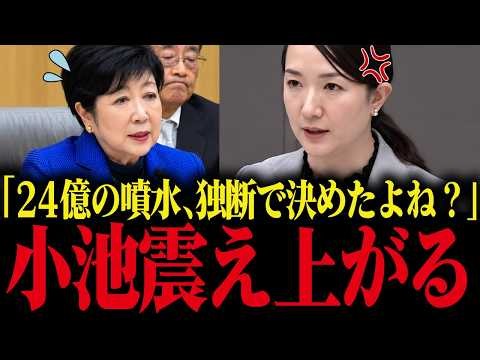 【小池百合子】※26億円の噴水...小池の独断だった事を議会で暴露され小池大慌て...【さとうさおり 小池都知事 都議会 カイロ大学 学歴詐称疑惑】