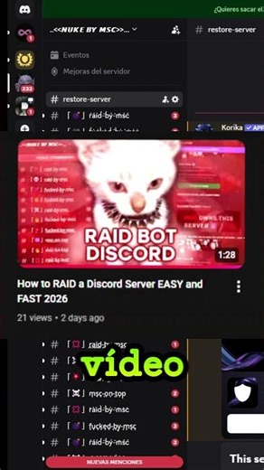 Como raidar o servidor do seu amigo no Discord #raid #piv #pivbot #discord #bot #meme #trolagem