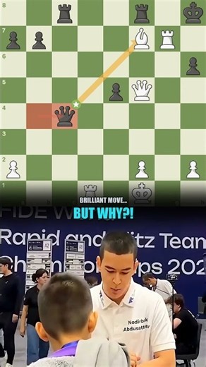 BRILLIANT... BUT WHY? Qc4+!! CHECKMATE! | GM Daniel Naroditsky vs GM Nihal Sarin #Shorts #Chess
