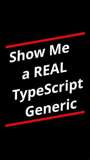 Simple vs Real TypeScript Generics #programming #devlife