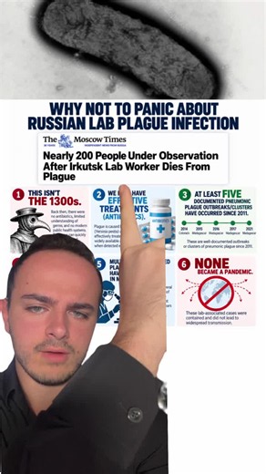 Before everyone panics about the lab-acquired pneumonic plague infection in Russia: This isn’t the 1300s. We now have effective treatments (antibiotics). At least five documented pneumonic plague… | Nicolas Hulscher, MPH