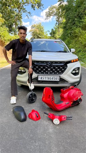 AMR duiokan Car and Rc Red Mini Vaspa Scooter Unboxing Fitting Testing 😍