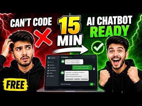 Build an AI Chatbot in 15 Minutes Without Code - Complete Beginner's Guide