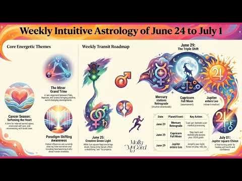 Weekly Intuitive Astrology of June 24 to July 1 ~ Mars in Gemini, Cap FM, Jupiter in Leo, Merc Retro