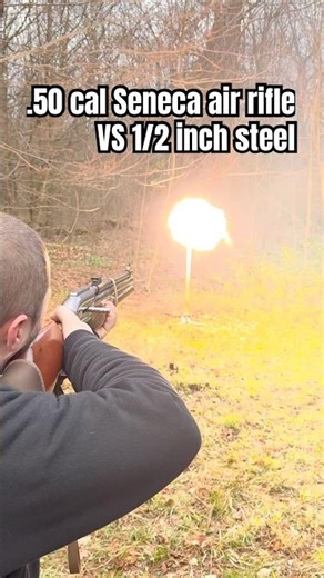 .50 cal air rifle VS 1/2 inch steel