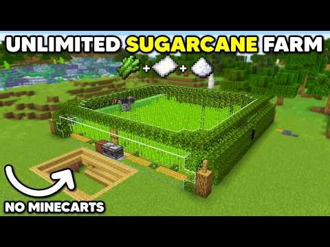 Automatic SUGARCANE FARM in Minecraft | Easy Paper (1.21.+)
