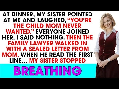 My sister mocked me as ‘the child Mom never wanted’— then the family lawyer arrived with a letter...