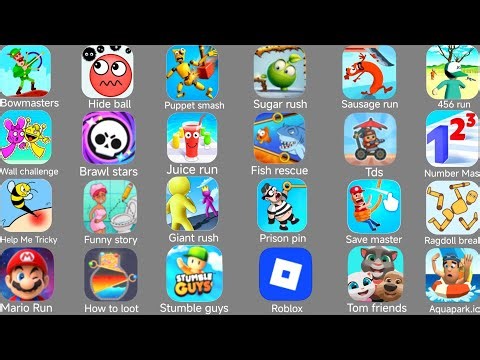 Beat battle,Bomber friends,Race master,Save him,Suger rush,Merge archers,Roblox,Bowmasters.