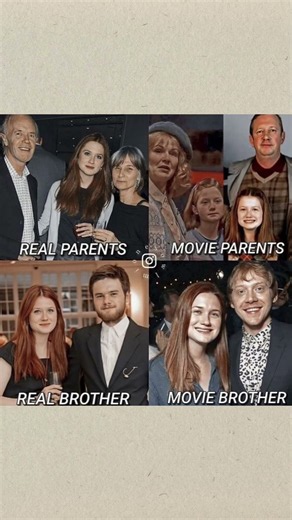 Ginny Weasley's Real Parents vs Movie Parents! 😱 #harrypotter