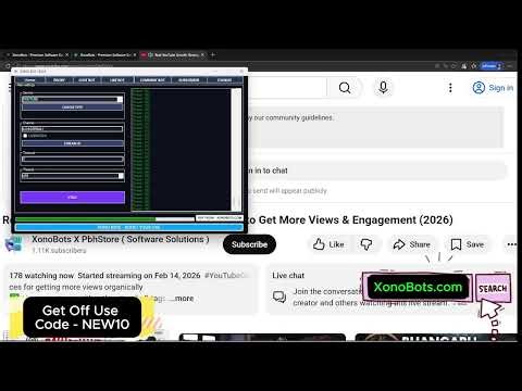 YouTube Best Tools 2026 | Get Live Watching & Views, Likes, Comment | XonoBots Tools #tools #vb
