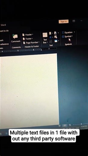Multiple text files in 1 file with out any third party software #msword #word