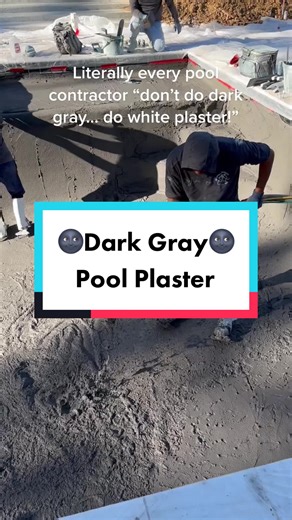 Dark Gray pool plaster?! #pooldesign #poolcontractor #tiktok #viral #views