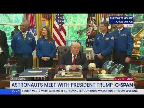 President Trump Hosts Artemis II Astronauts in the Oval Office