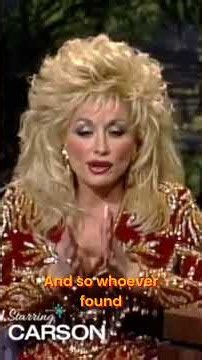 Dolly Parton tells Johnny Carson the heartwarming story of her Mother's wedding ring in 1990
