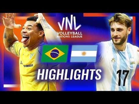 Brazil 🇧🇷 vs. Argentina 🇦🇷 - Highlights | Week 1 | Men's VNL 2026