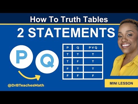 How Truth Tables Change with Two Statements | Mini Lesson - How to Truth Tables