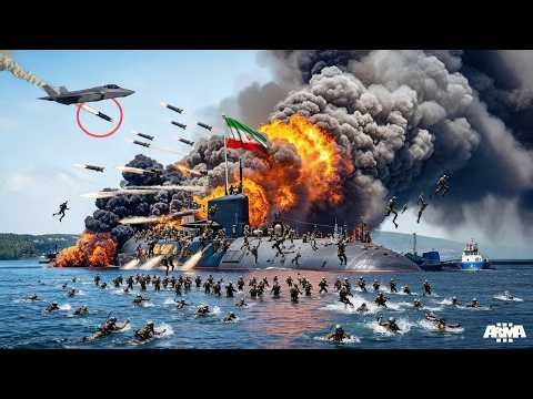 Just Now: Iran's Largest Nuclear Submarine Destroyed and Sinked by a US F-35 Hypersonic Missile