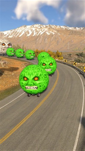 Small to Gaint Moon Cars vs Gaint Axe #3 - BeamNG drive