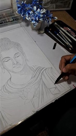 ✨️Buddha Outline Drawing💝 | Drawing Tutorial video #anmol lamba ✨️