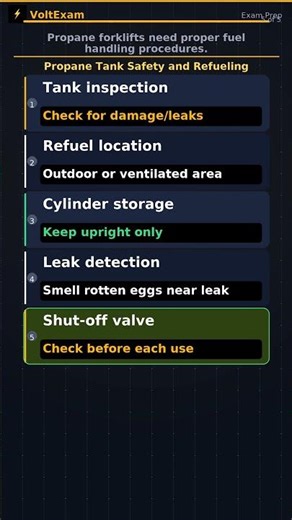 Propane Safety — FORKLIFT Exam
