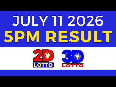 Lotto Result Today 5PM July 11 2026 | Swertres EZ2 PCSO