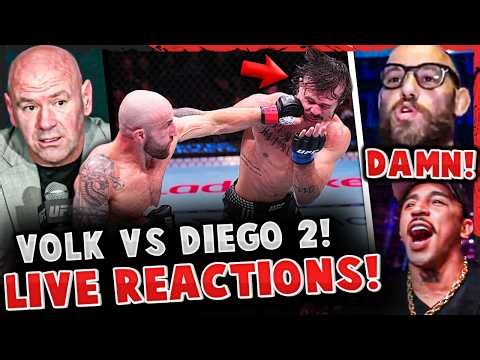 MMA Community REACTS to Alexander Volkanovski vs Diego Lopes 2! *LIVE REACTIONS* Mauricio Ruffy KO!