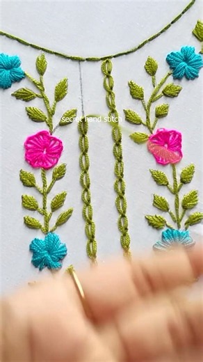 Exclusive Simple Floral Neck Design /Designer Neck Embroidery Pattern #designer #youtubeshorts