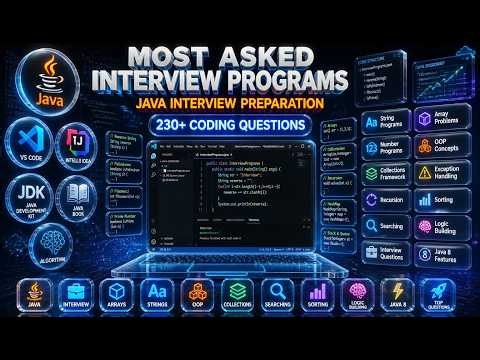 💻 Most Asked Interview Question Programs | Coding Interview Preparation | Logic Building with Java