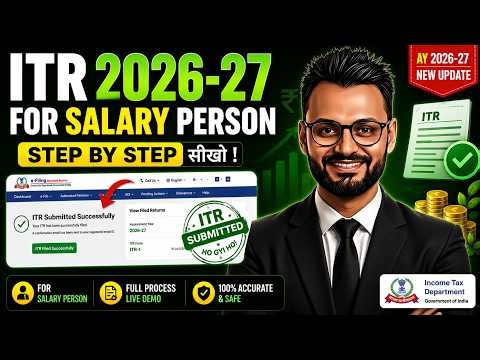 ITR Filing 2026-27 for Salary Person | Step by Step ITR-1 Return Filing AY 2026-27 (Live Demo)