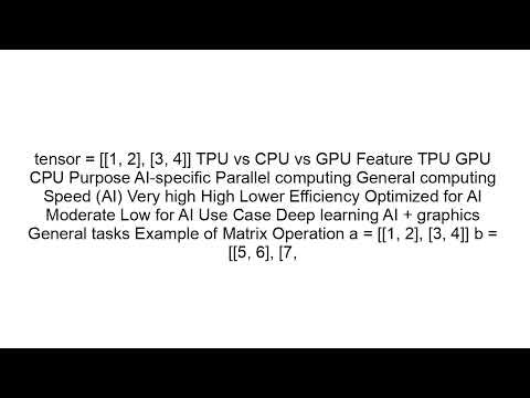 TPU Explained | How Tensor Processing Units Power AI
