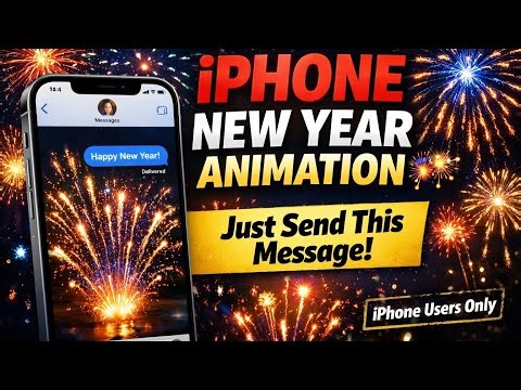 iPhone New Year SMS Animation 🎆 | iMessage Hidden Feature (iPhone Users Only
