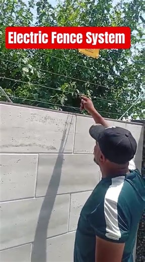 Tongher wifi electric Fence System installation by Ets #home #wallsecurity #electricfence #ets #home