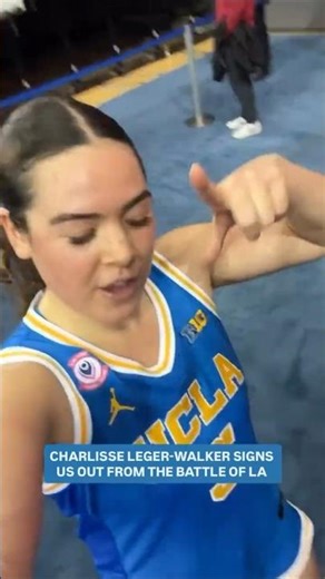 🗣️ Leger-Walker after 34pt rivalry win over USC | UCLA women's college basketball #shorts #short