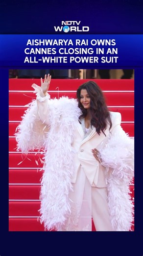 Cannes 2026 | Aishwarya Rai Owns Cannes Closing In An All-White Power Suit And Feather Boa